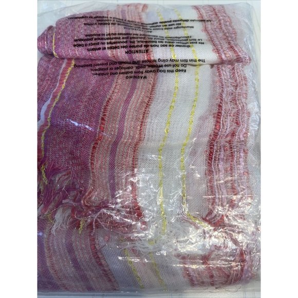 Collection 18 Ice Dainty Open Weave Slub Scarf Sweet Pink Retail $28.00 - Picture 7 of 7